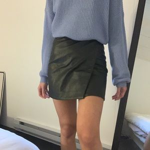 Faux leather skirt